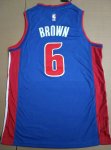 Maillot de Basket #6 Brown Detroit Pistons Bleu